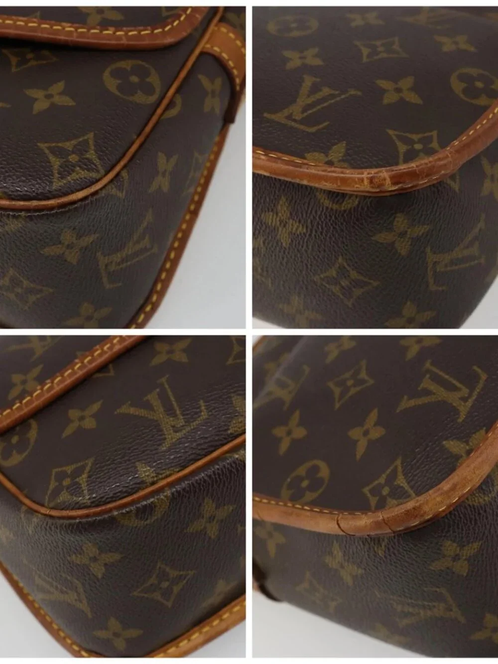 LOUIS VUITTON Monogram Sologne Shoulder Bag M42250 LV Auth fm5361